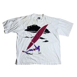 Vtg 90s California Surf Windsurfing. Faded Shirt XL Beach Grunge Jantzen 80s T33